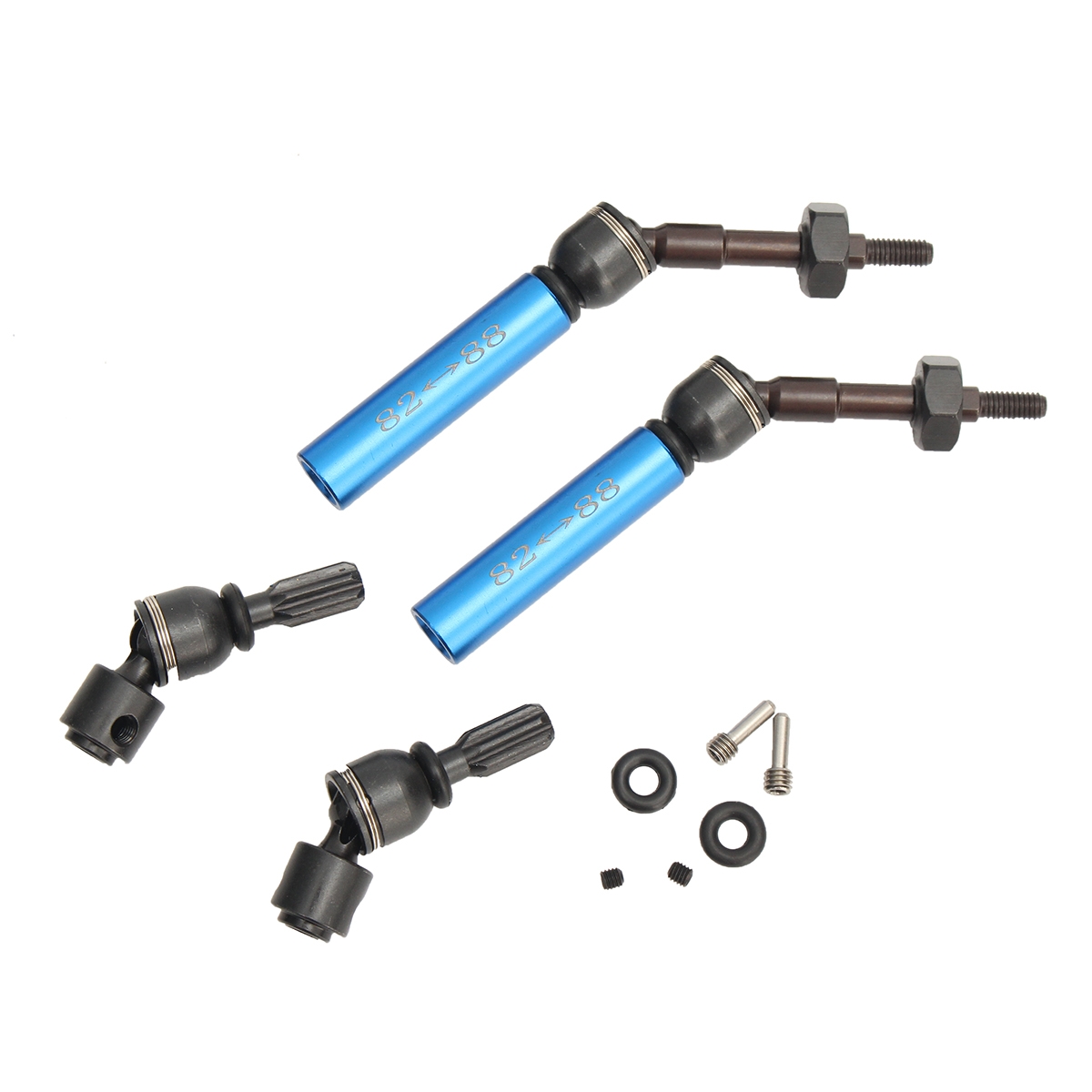 Traxxas Slash 4x4 Rustler Craniac Steel Aluminium Rear CVD Drive Shaft +Wheel Hex Rc Car Parts