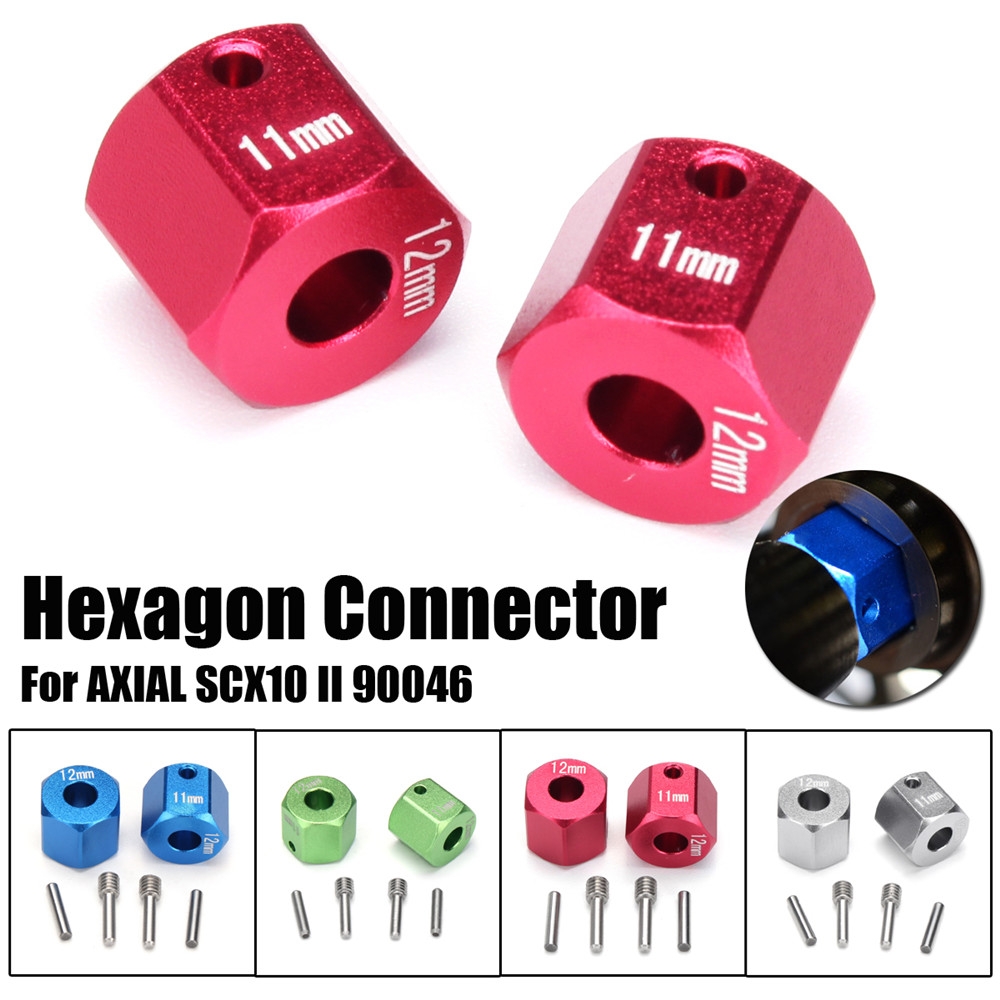 1 Set RC Car Wheel Hexagon Hub Drive Adapter Connector 11mm GPM for AXIAL SCX10 II 90046 Parts