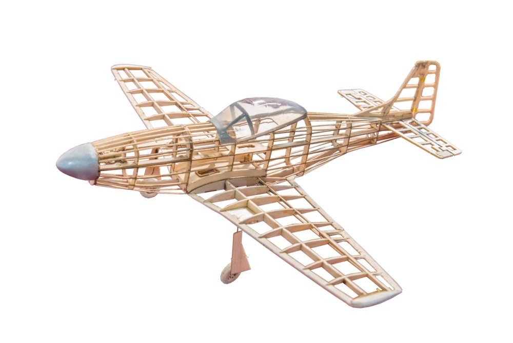 P51D Mustang 400mm Wingspan Balsa Wood Laser Cut RC Warbird Airplane KIT