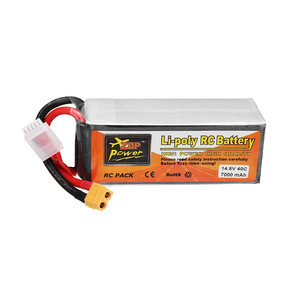 ZOP Power 14.8V 7000mah 40C 4S Lipo Battery XT60 Plug for RC Model