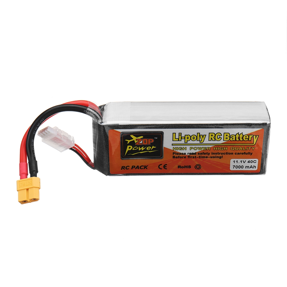 ZOP Power 11.1V 7000mah 40C 3S Lipo Battery XT60 Plug for RC Quadcopter Car