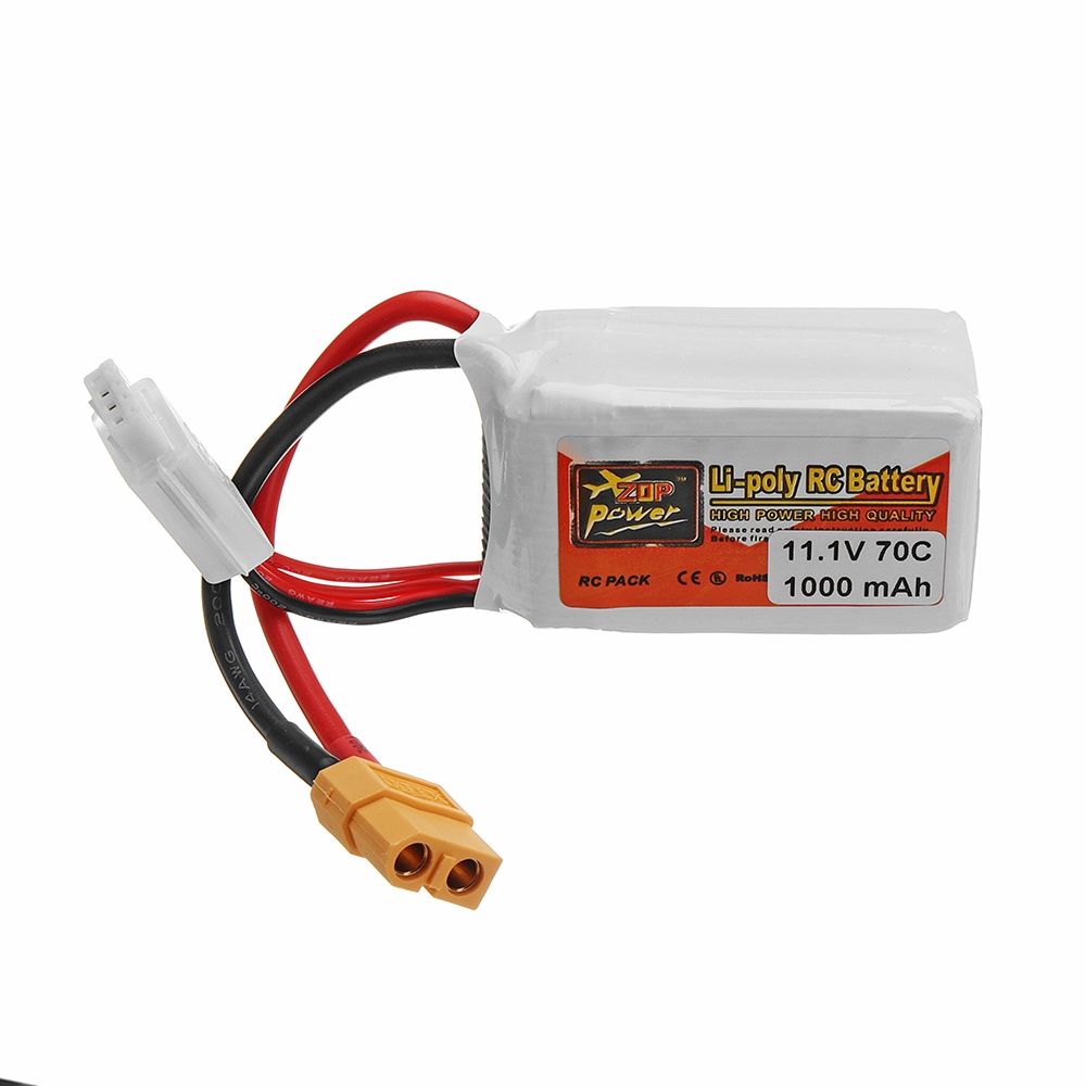 ZOP POWER 11.1V 1000mAh 70C 3S Lipo Battery With XT60 Plug For RC Model FPV