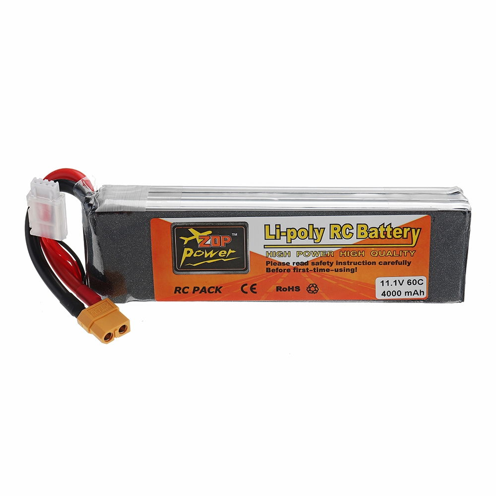 ZOP POWER 11.1V 4000mAh 60C 3S Lipo Battery With XT60 Plug For RC Models