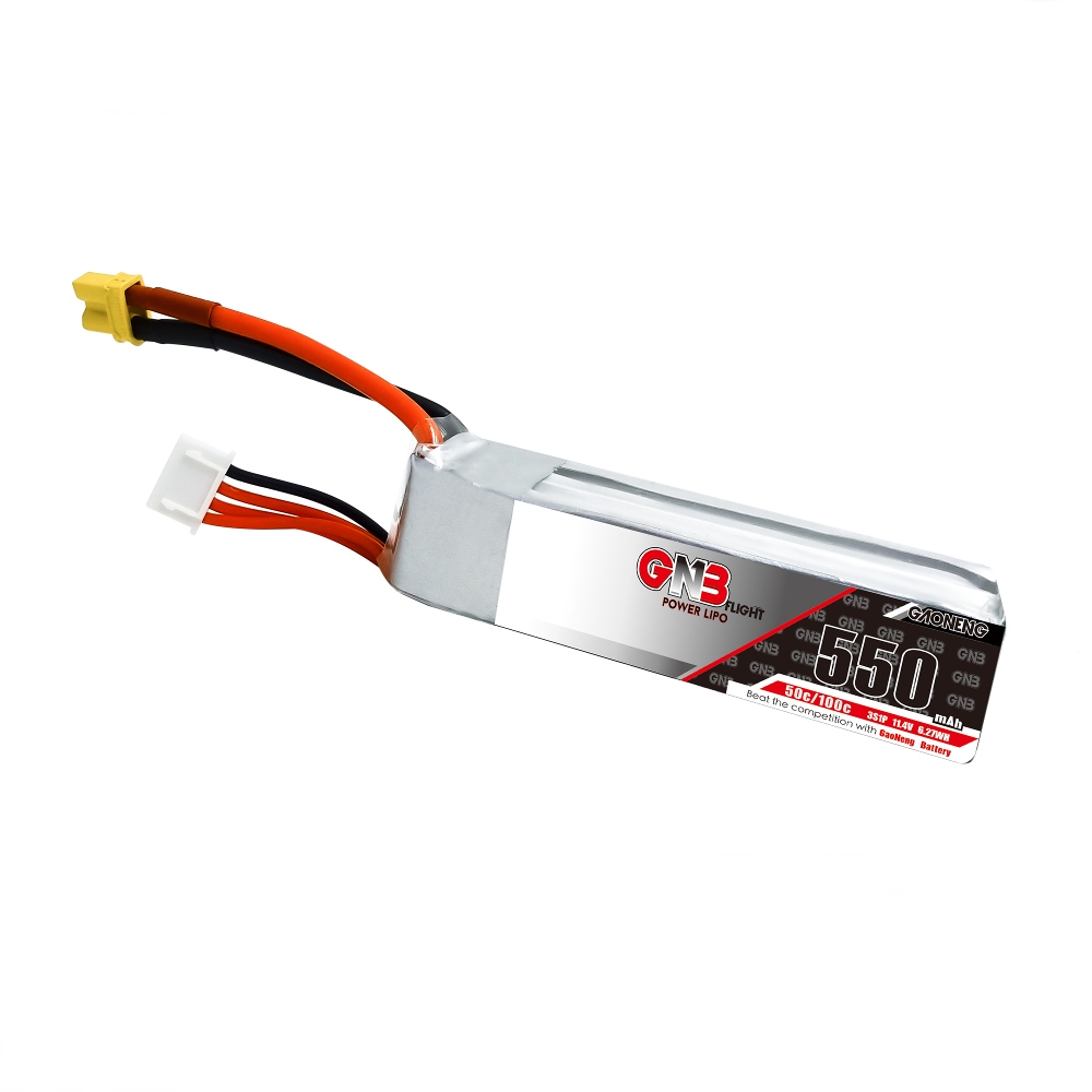 Gaoneng GNB 3S HV 11.4V 550MAH 50C/100C Lipo Battery XT30 for RC FPV Racing Drone