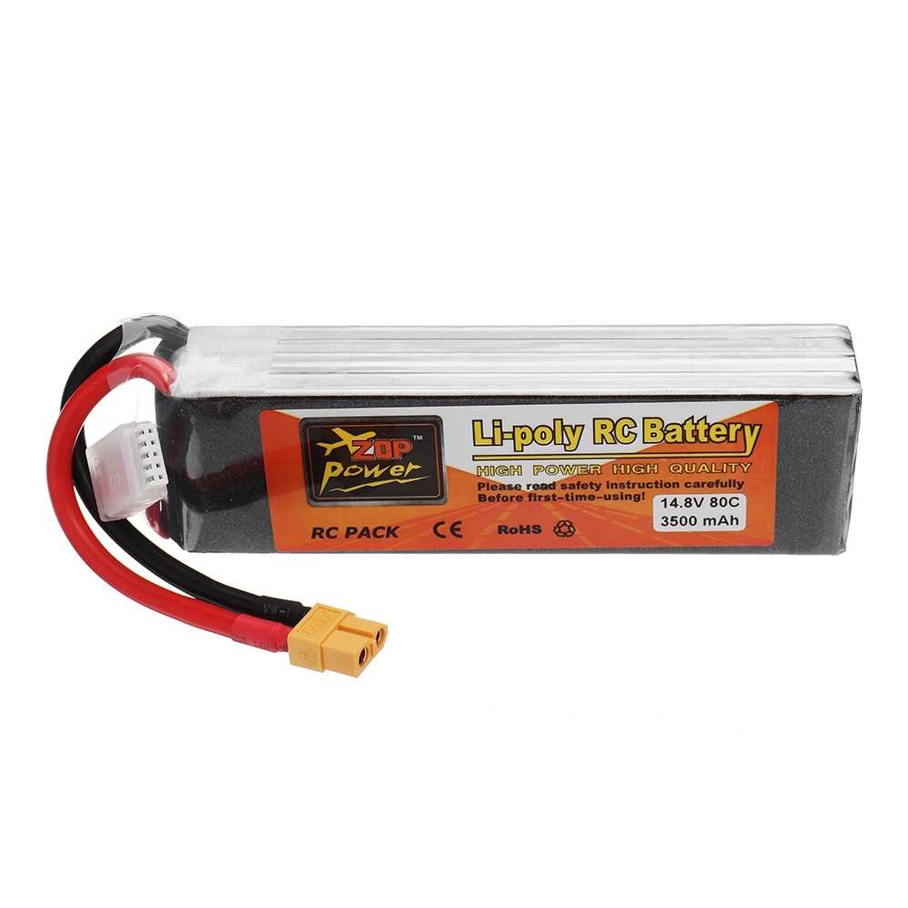 ZOP POWER 14.8V 3500mAh 80C 4S Lipo Battery With XT60 Plug