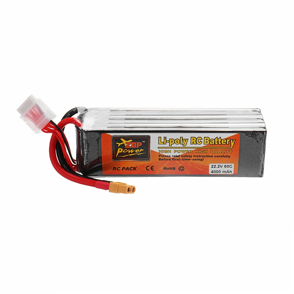 ZOP POWER 22.2V 4000mAh 60C 6S Lipo Battery With XT60 Plug