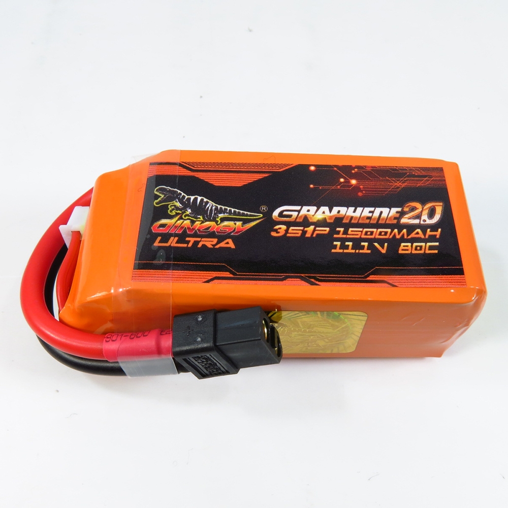 Giant Power DINOGY ULTRA GRAPHENE 2.0 11.1V 1500mAh 80C 3S Lipo Battery XT60 Plug For RC FPV Racing