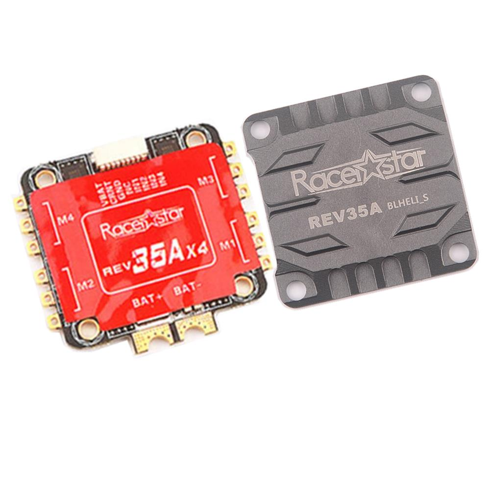 Racerstar Rev35A 35A BL_S 3-6S 4 in 1 ESC w/ Current Sensor & CNC Aluminum Alloy Heat Sink Grey