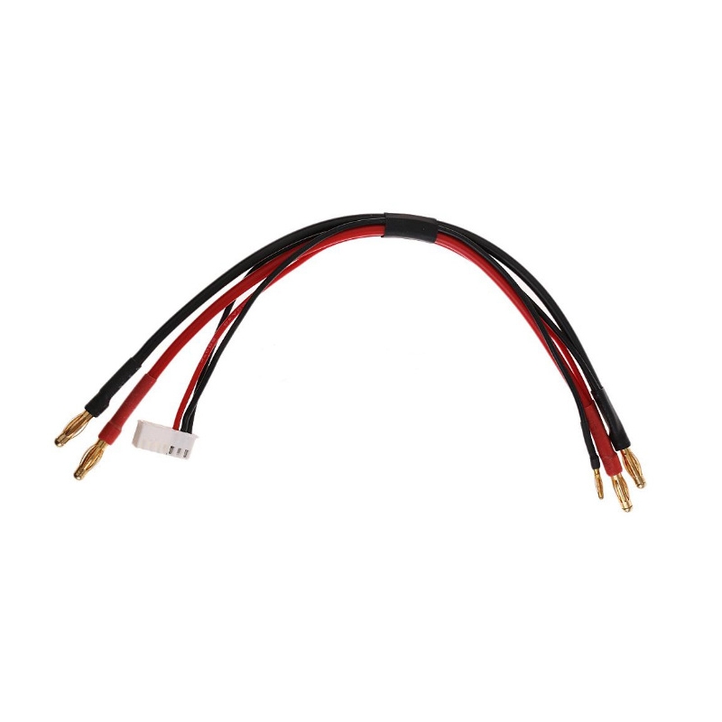 4.0mm Banana Male Plug to 4.0 Male Plug Balance Battery Charger Cable for 2S Lipo Battery