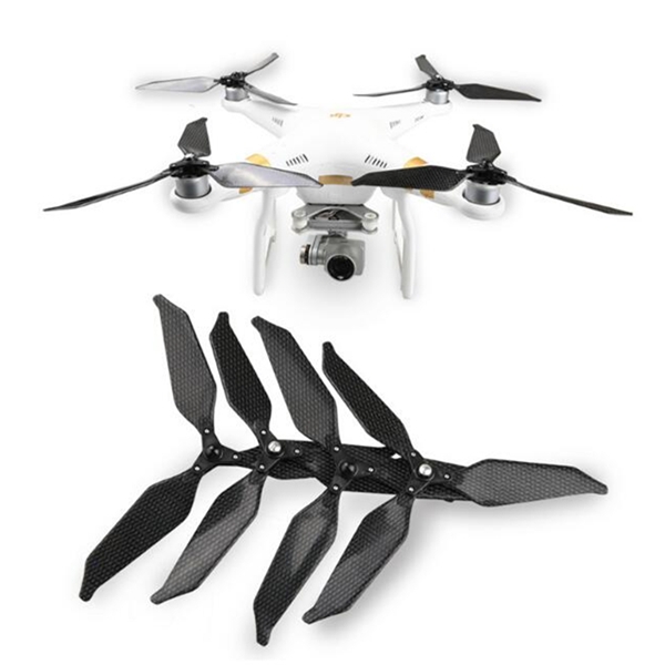 4PCS Carbon Fiber Noise Reduction Self-locking Folding 3-blade Propeller for DJI Phantom 1/2/3