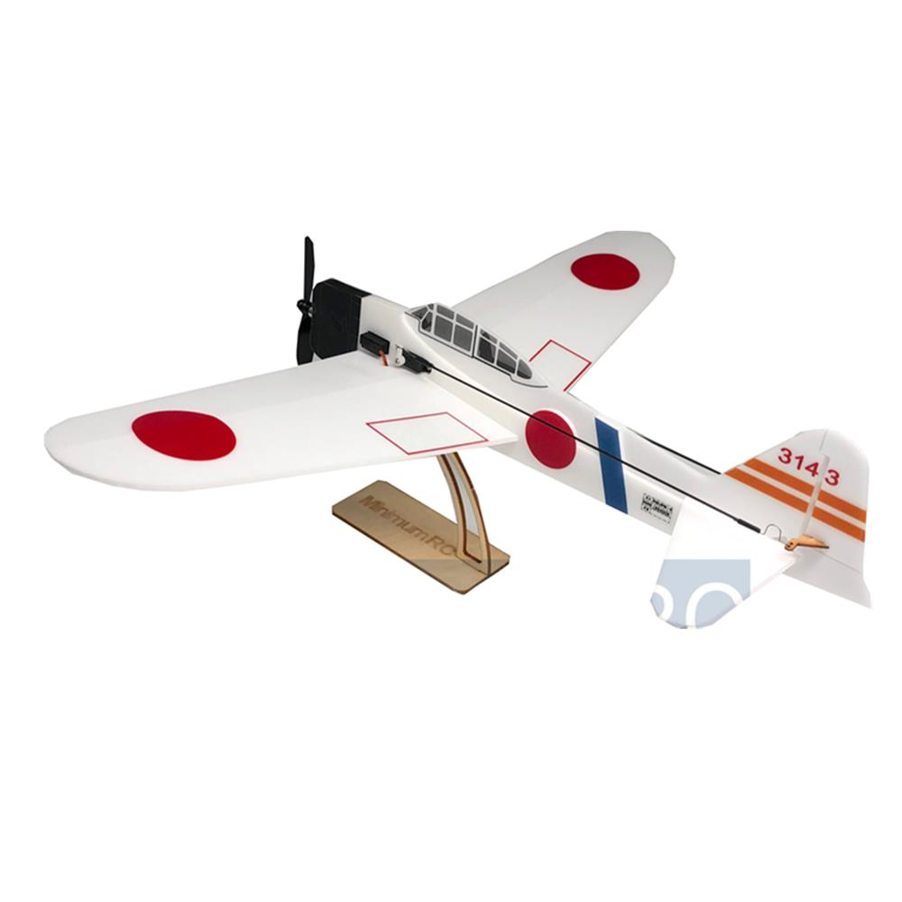 MinimumRC A6M2 Zero Backyard Fighter Series 240mm Wingspan Warbird RC Airplane KIT+Motor/PNP