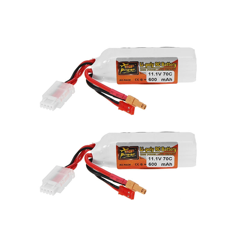 2Pcs ZOP Power 11.1V 600mAh 70C 3S Lipo Battery JST XT30 Plug for Eachine Lizard95 FPV Racer