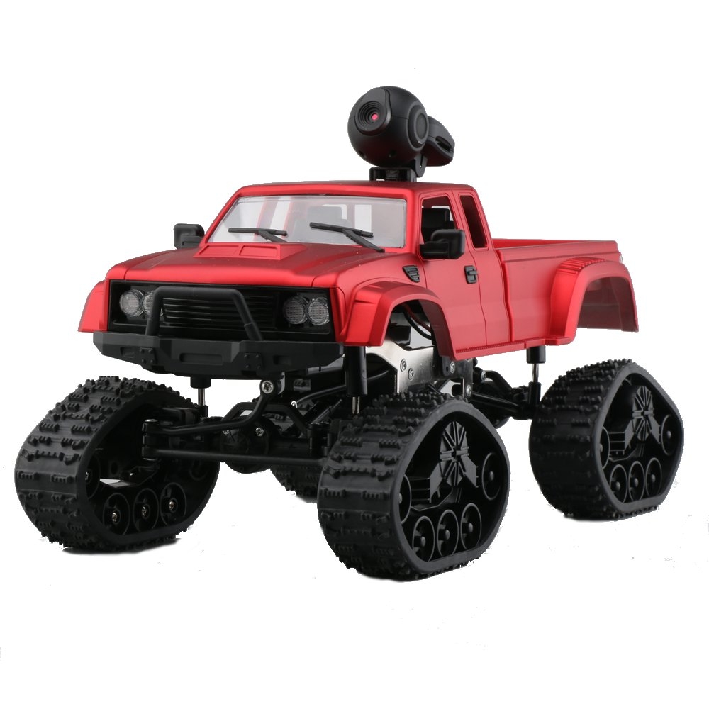 Fayee FY002B 1/16 2.4G 4WD Rc Car 720P HD WIFI FPV Off-road Military Truck Track Wheel W/ LED Light