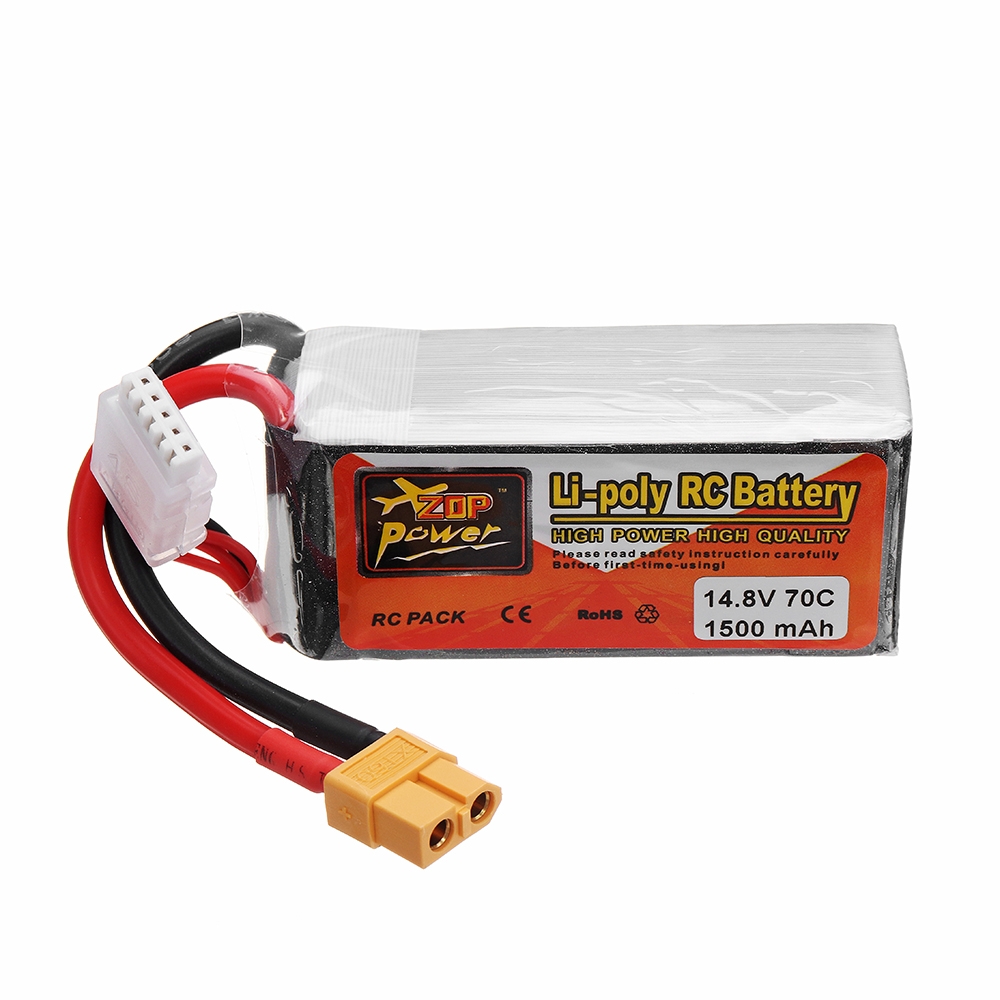 ZOP Power 14.8V 1500mah 70C 4S Lipo Battery XT60 Plug