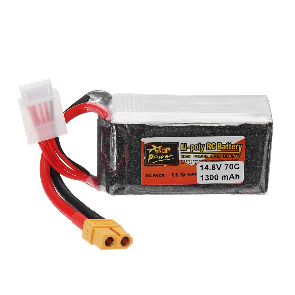 ZOP Power 14.8V 1300mah 70C 4S Lipo Battery XT60 Plug For FPV RC Drone