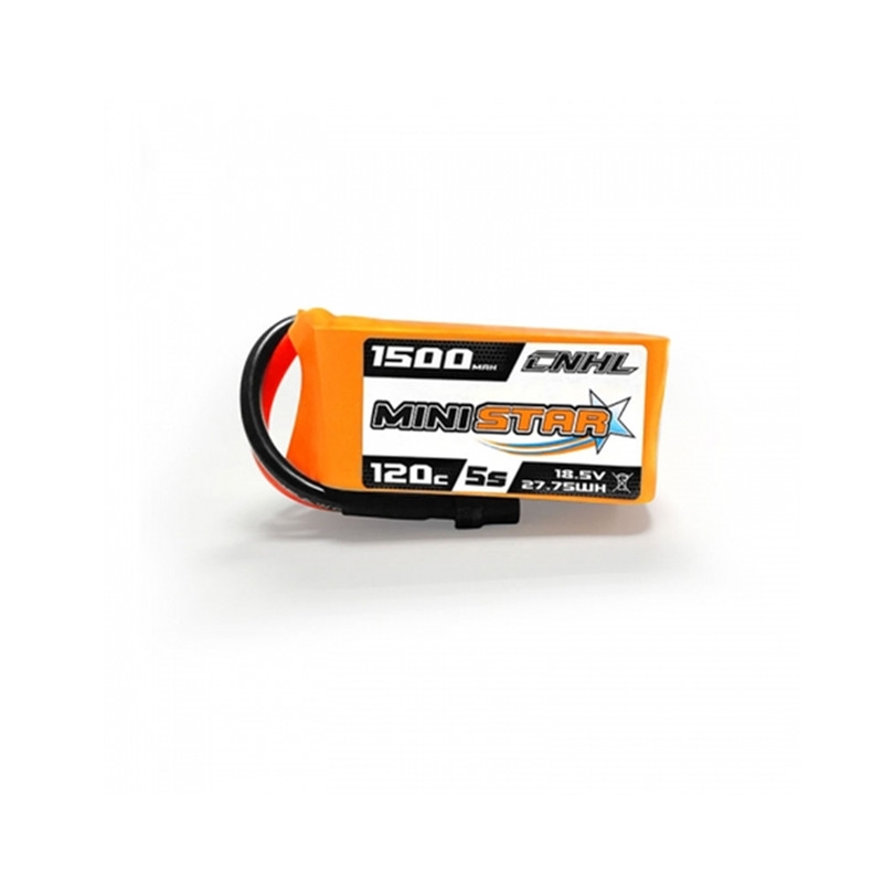 CNHL MiniStar 18.5V 1500mAh 5S 120C Lipo battery XT60U Plug for RC Drone FPV Racing