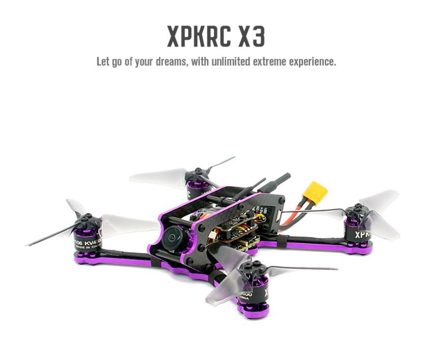 XPKRC X3 135mm F4 20A BL_S FPV Racing Drone w/ 40CH VTX Runcam Micro Sparrow 2 Camera PNP