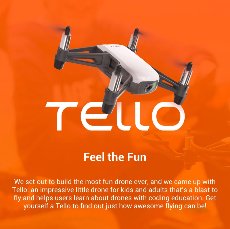 DJI Tello with 5MP HD Camera 720P WiFi FPV Drone BNF Boost Fly More Combo 8D Flips STEM Coding