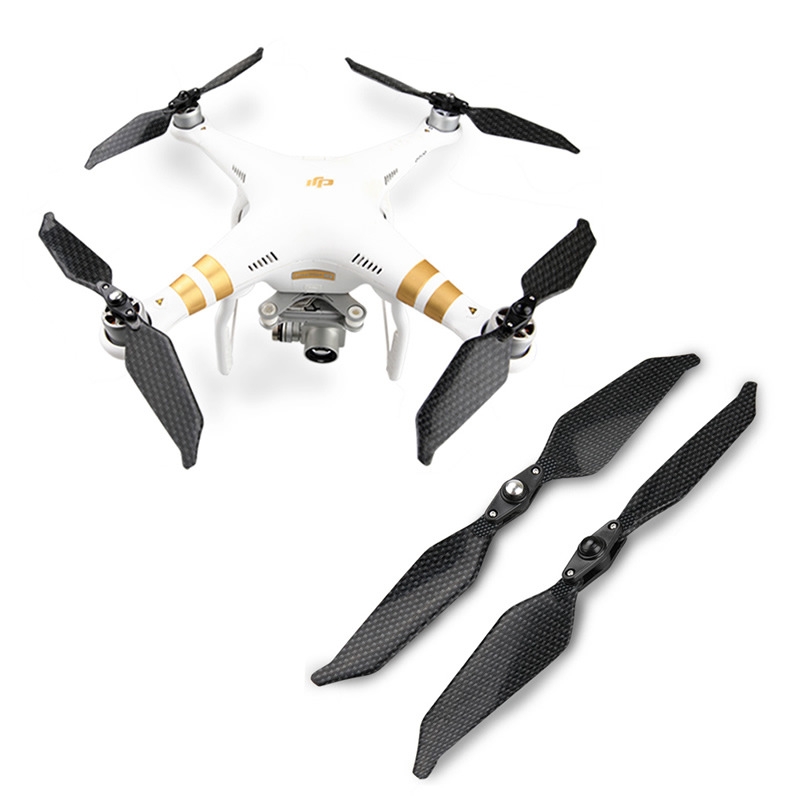 4PCS RCGEEK Carbon Fiber Universal Self-locking Foldable 2-blade Propeller for DJI Phantom 1/2/3