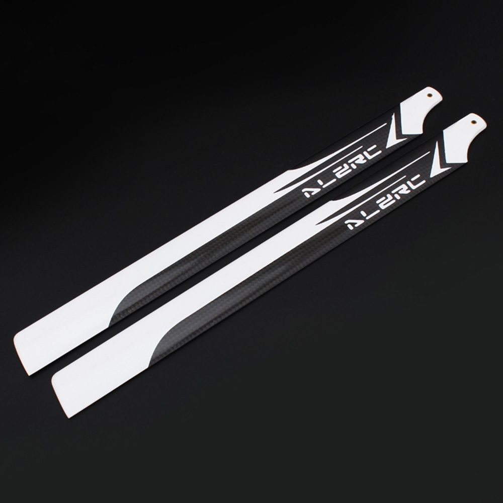 1 Pair ALZRC Carbon Fiber Main Blade For Devil 465 RIGID 480 RIGID 480 FAST X360 RC Helicopter 370mm