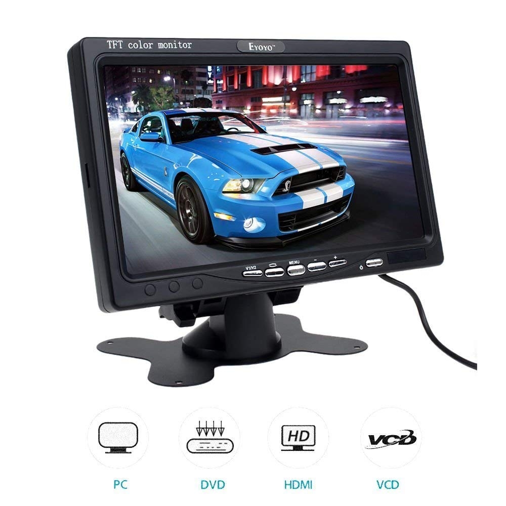 7 Inch 1024*600 LCD 1080P HD Display 16:9 FPV Monitor Support HDMI/VGA/AV/RCA For RC Drone Car TV