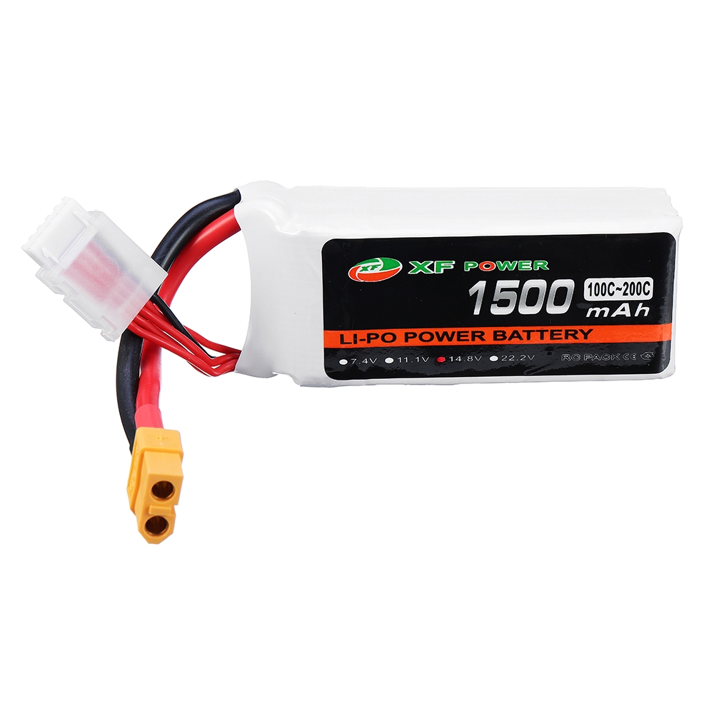 XF Power 14.8V 1500mAh 100C-200C 4S Lipo Battery XT60 Plug Eachine Wizard X220S FPV Racer RC Drone