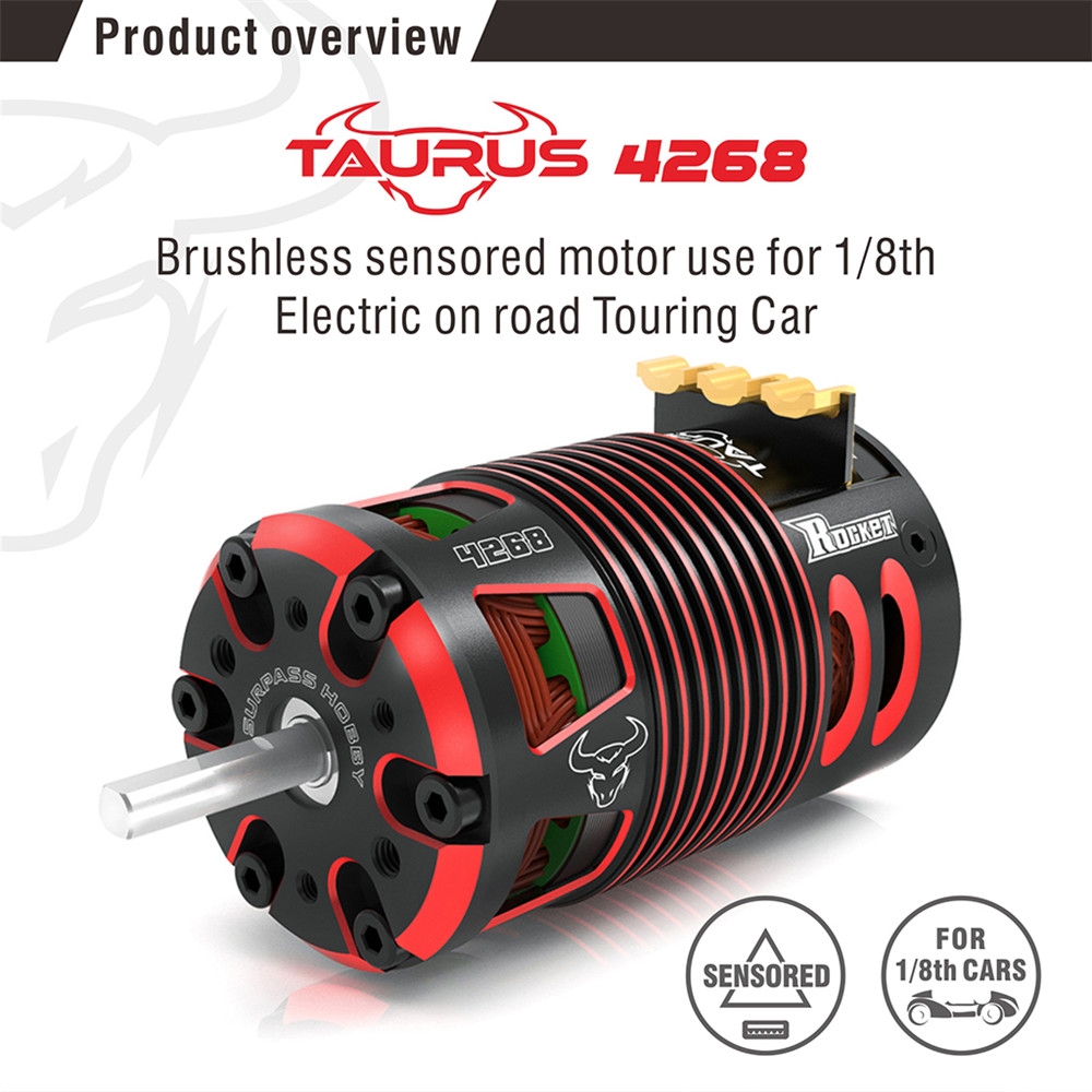 Surpass Hobby 4268 Sensor RC Car Motor For 1/8 Scale Brushless On Road Car