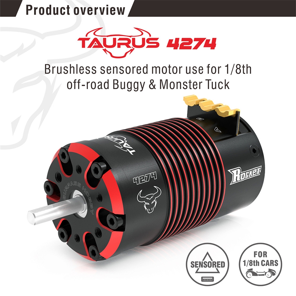 Överträffa Hobby 4274 v2 Sensor RC Bil Motor För 1/8 Skala Borstlös På Vägbil