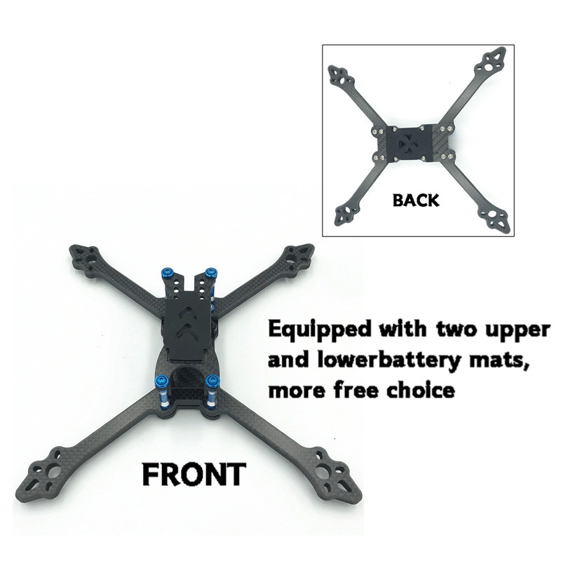 TTTRC EyeSky 220mm FPV Racing Frame Kit 6mm Arm Carbon Fiber stöder Caddx Turbo Camera för RC Drone