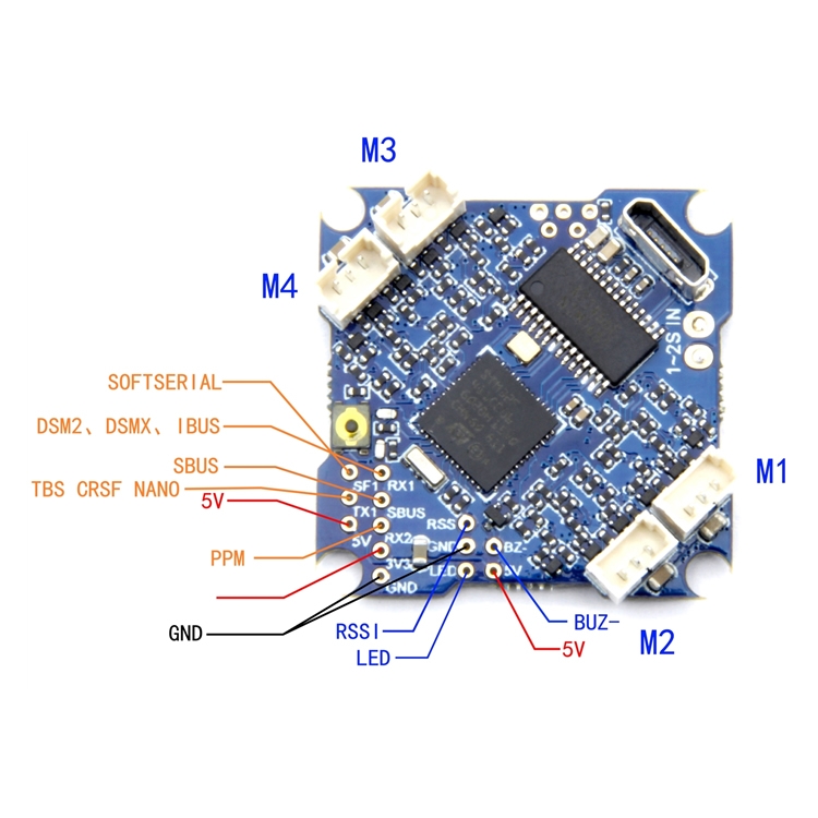 HBS F405 F4 Flight Controller AIO Betaflight OSD BEC & Built-in 5A BL_S DShot600 ESC 1-2S for RC Drone FPV Racing