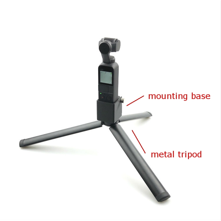 Multifunktionsmonterad Adatper 1/4 tums bas + Metallstativ 6,5 cm För DJI OSMO Pocket GoPro Tillbehör