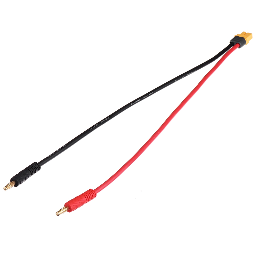 30cm RJXHOBBY 12AWG XT60 Female Connector to 4mm Banana Plug Battery Charger Cable