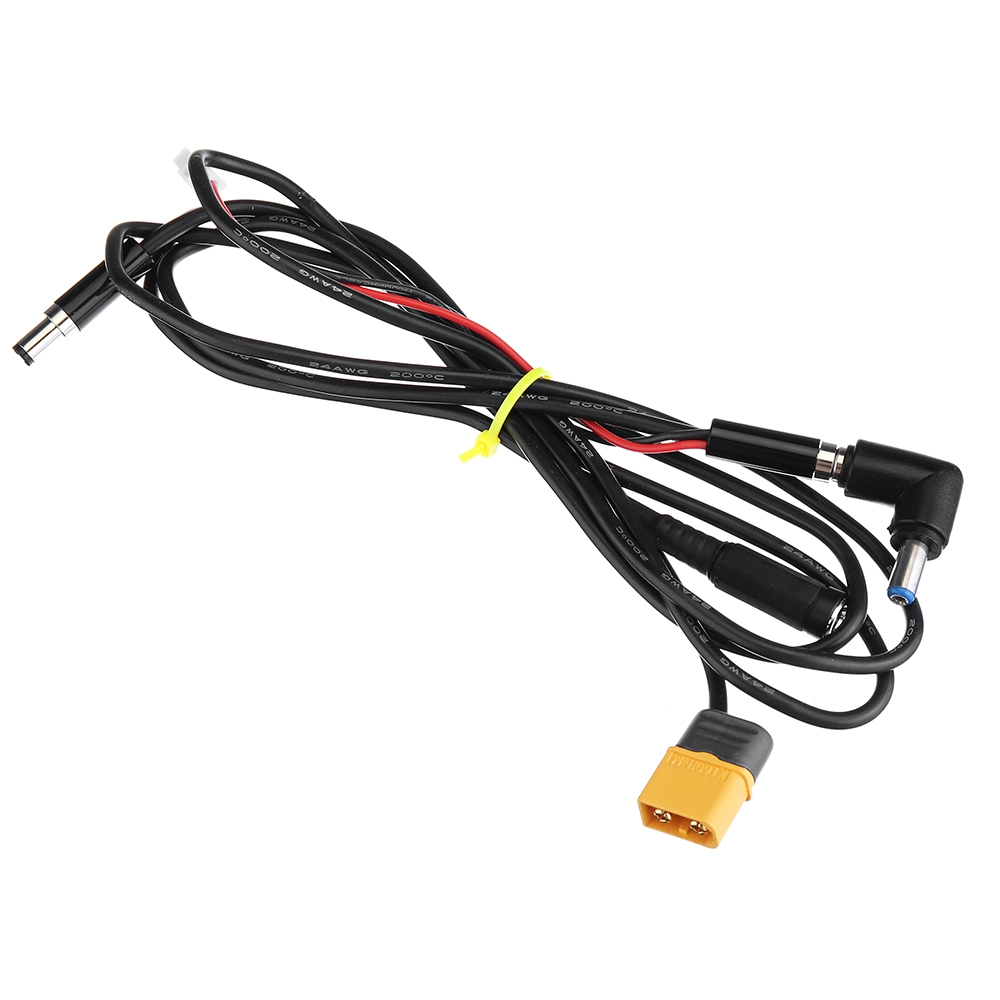 RJXHOBBY 24AWG Battery Silicone Extension Cable Wire with 90 Degree DC Power Switch Head Cable for Fat Shark Goggle