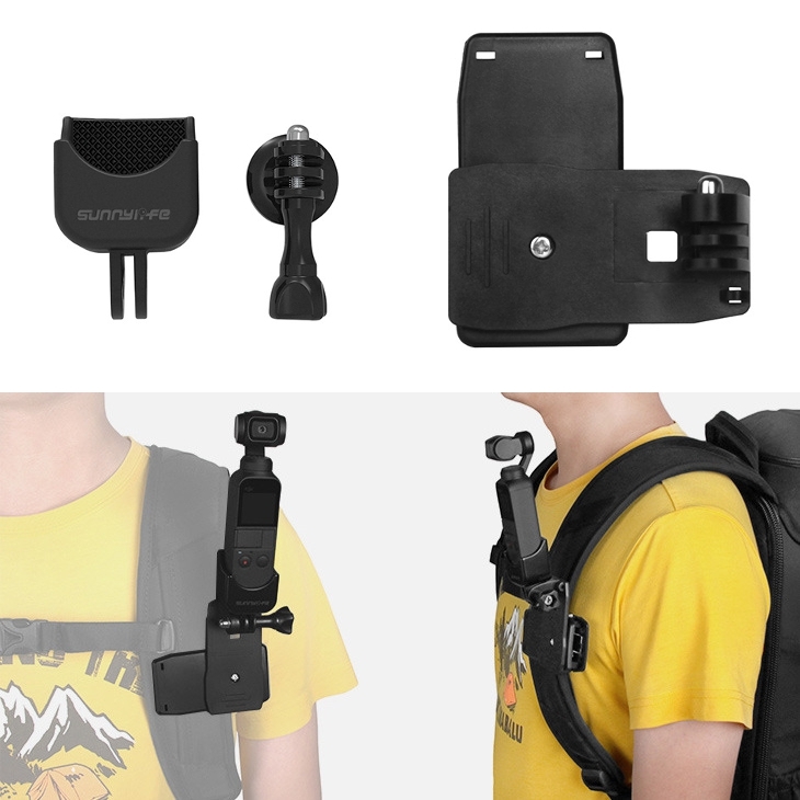 Sunnylife Bag Clip & 1/4 180 Degree Multiple Adapter Mount Accessories For GoPrO DJI OSMO Gimbal