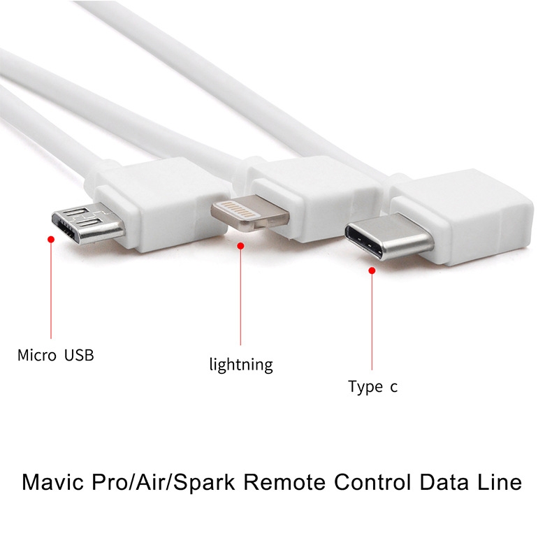 STARTRC 30CM Remote Control Cable Lighting/Micro/Type-C for DJI Mavic Air/ Mavic Pro/ DJI Spark