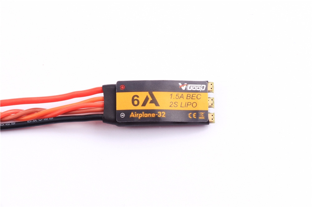 VGOOD 6A 2S 32-Bit Brushless ESC With 1.5A SBEC for Fixed Wing RC Airplane