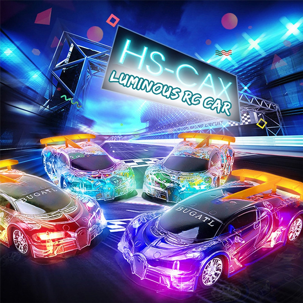 1PC Heshengyuan Toys 664-85 1/18 27MHZ 4CH Rc Car Simulation Colorful LED Lights without Battery