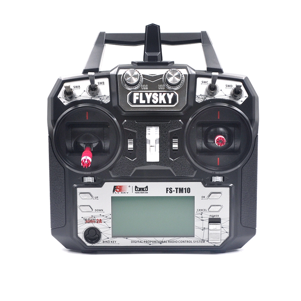 Flysky FS-TM10 2.4G 10CH AFHDS RC Transmitter Black With FS A8S / IA10B /IA6B Receiver