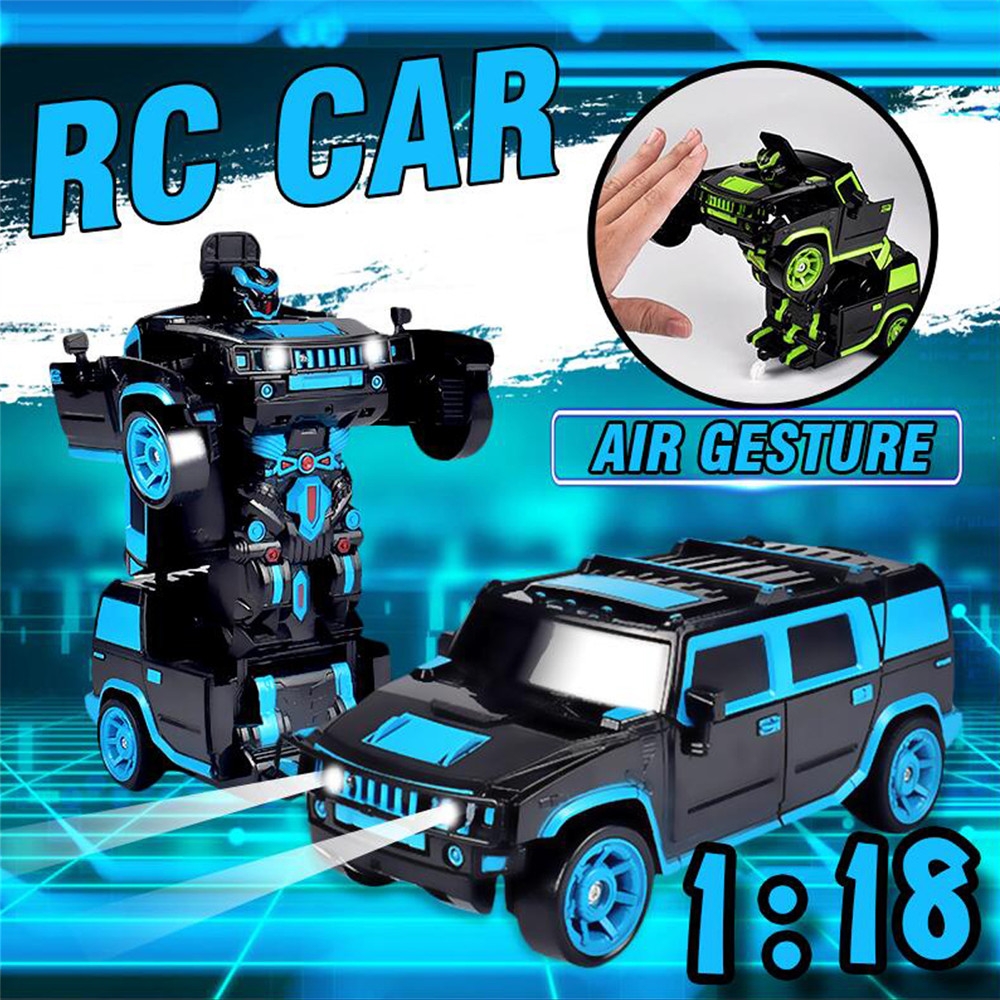 1/18 2 In 1 Rc Car Sports Wireless Transformation Robot Models Deformation Fighting Toys
