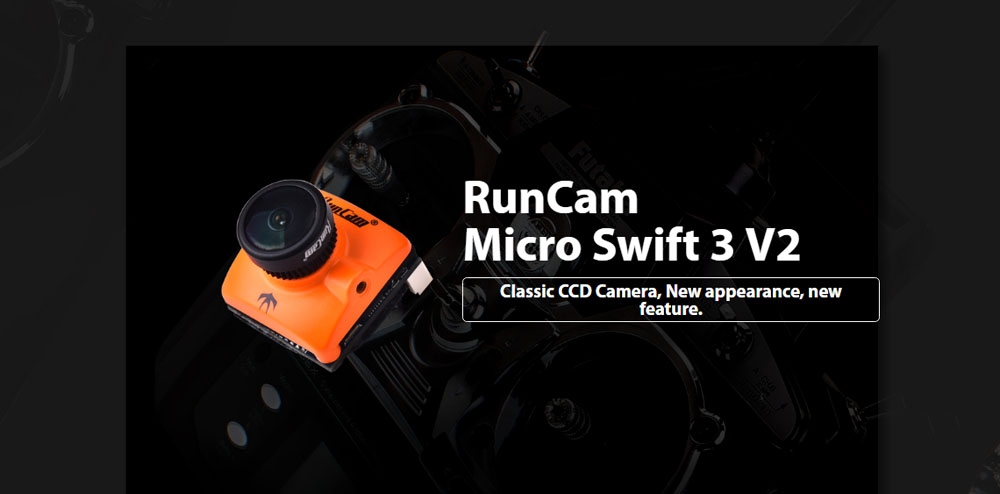 Runcam Micro Swift 3 V2 4:3 600TVL CCD Mini FPV Camera Joystick/ UART Control Switchable OSD Configuration