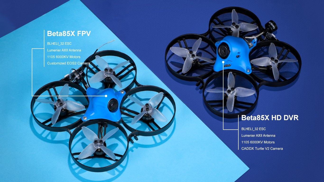 BetaFPV Beta85X 2-3S CADDX Turtle V2 HD DVR Camera Version Whoop FPV Racing Drone BNF OMNIBUS F4 OSD 25/200mW VTX