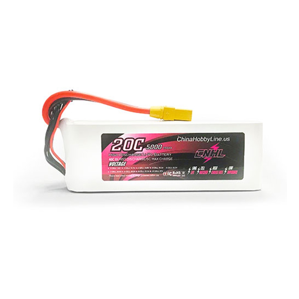 CNHL 6S 22.2V 5000mAh 20C Lipo Battery with XT90 Plug for RC Drone FPV Racing