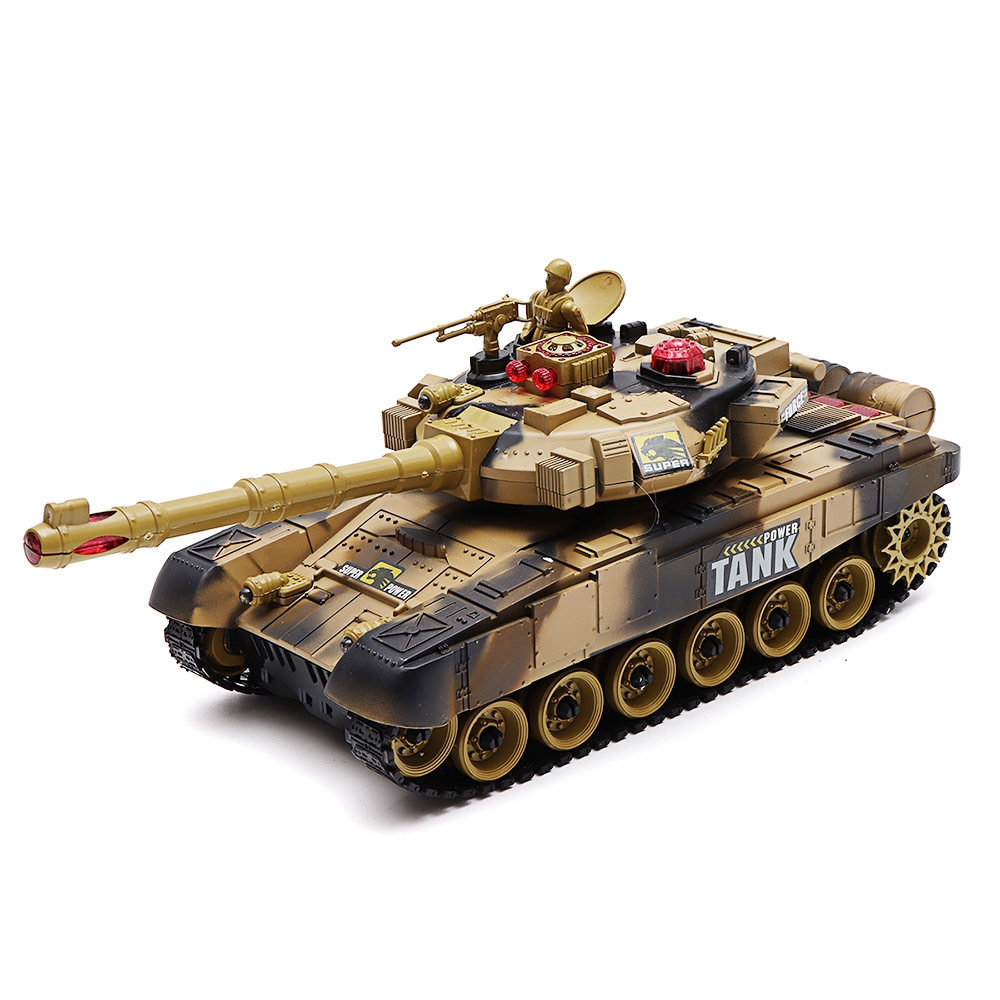 BB638 Plastic 2.4G 10CH RC Tank With Light Sound RC Car Toys