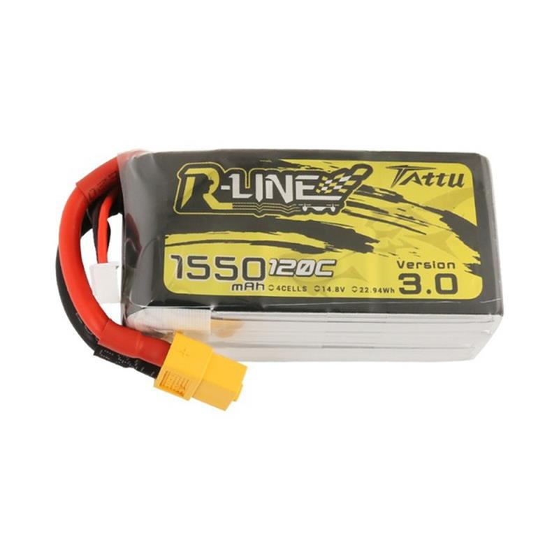 TATTU 14.8V 1550mAh 120C 4S Lipo Battery XT60 Plug for FPV Racing Drone