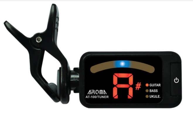 AROMA AT-100 Guitar Bass Ukulele Clip-On Digital Guitar Tuner