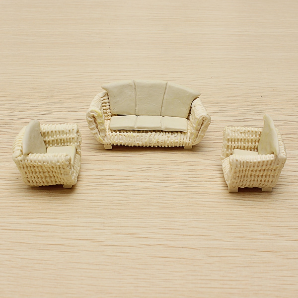 The Model Material Indoor Scene Decoration Ceramics Sofa Set 1:25