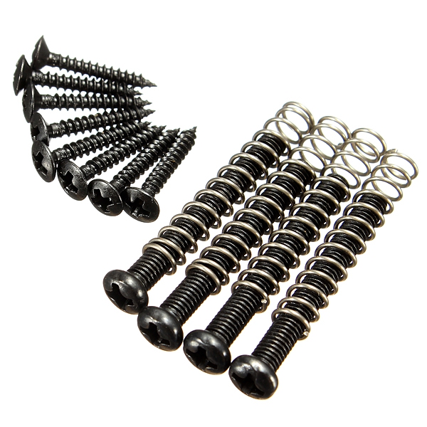 Guitar Humbucker Pickup Screws Kit Mounting Screws With Springs Black