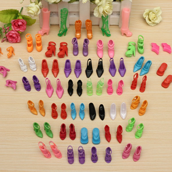 40 Pairs Different High Heel Shoes Boots Accessories For Barbie Doll