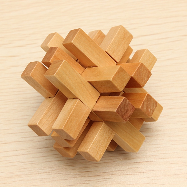 Funny Chinese Traditional Wooden Educational Toys Puzzle Lock
