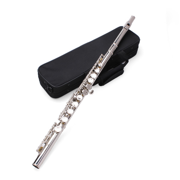 New LADE Silver Plated 16 Closed Holes C Key Flute